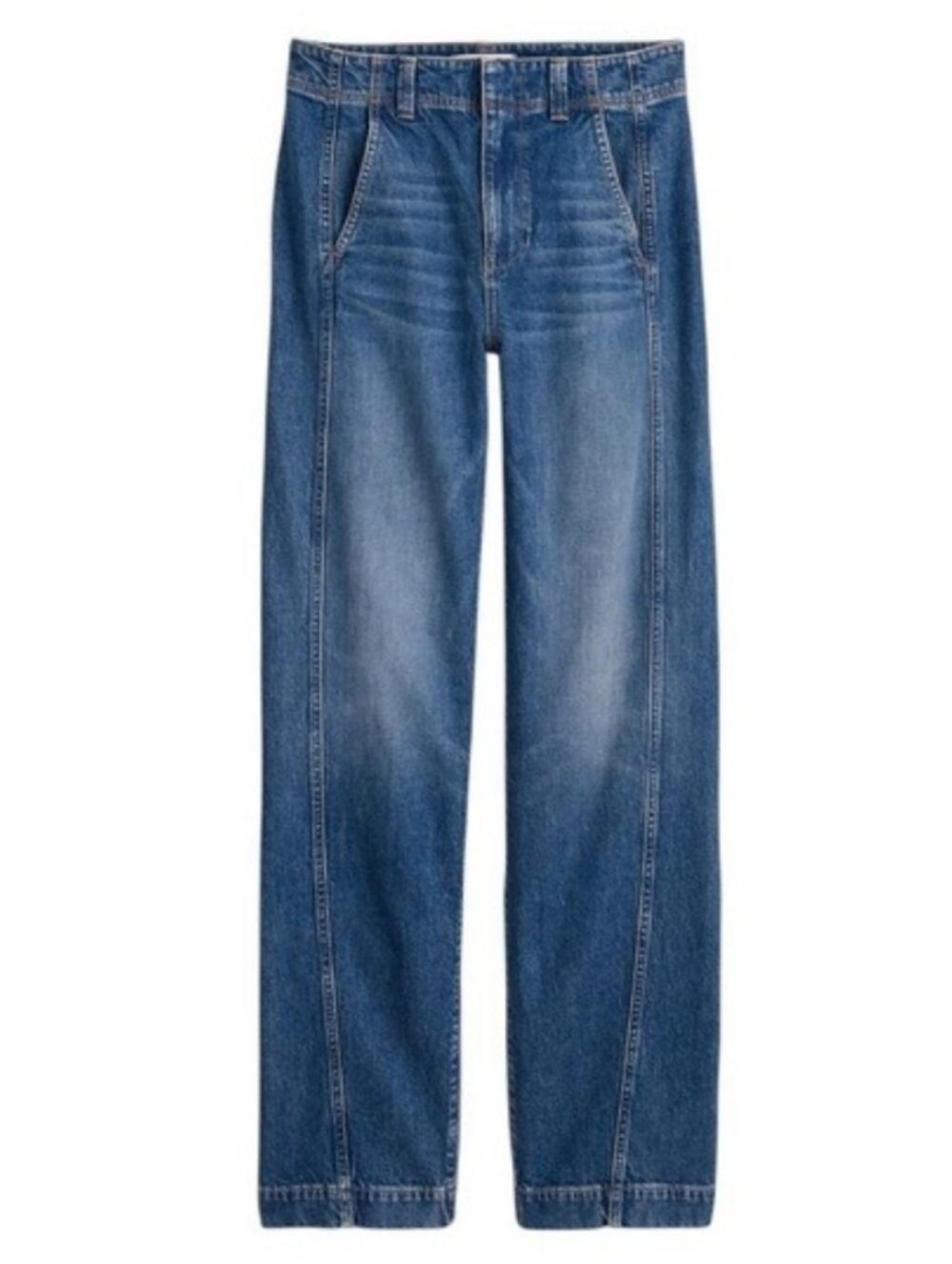 NWT Madewell Tapered Denim Trousers High Rise Jeans 24